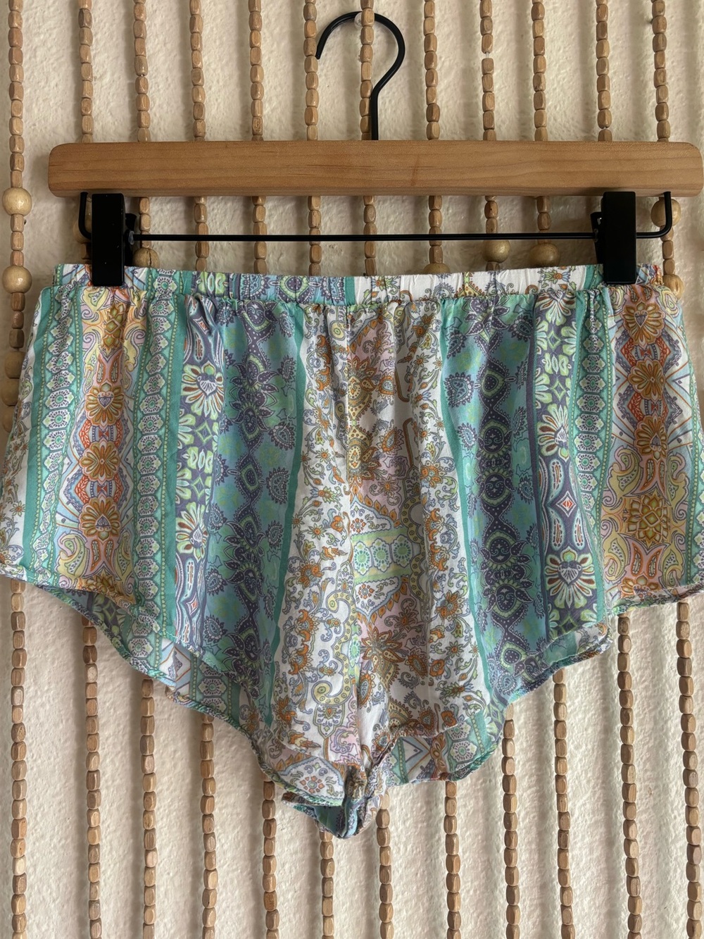 Victoria Secret Pastel Multi Color Paisley Floral Mini Stretch Sleep Shorts XS